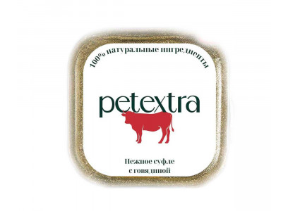 Влажный Корм Petextra (Петэкстра) Для Кошек Говядина Нежное Суфле 100г (1*16) 