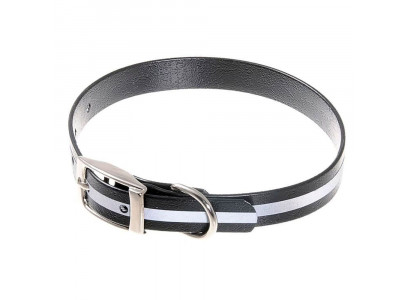 Ошейник Для Собак Мелких и Средних Пород V.I.Pet Биотановый Светоотражающий 15мм 27-35см Черный 70-0535