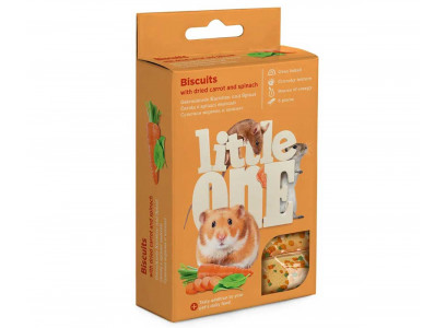 Little One (Литл Уан) Морковь и Шпинат Бисквиты Для Мелких Грызунов  5*7г 32310 