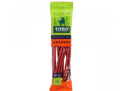 Лакомство TiTBiT (Титбит) Для Собак Колбаски Кабанос с Уткой 80г 026175 