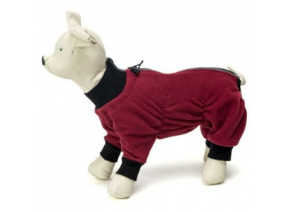 Комбинезон Osso Fashion (Оссо Фешн) Для Собак Флис На Молнии 70 Сука Бордо Кф-1051