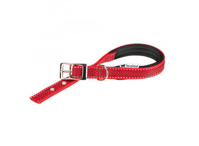 Ошейник Для Собак Мелких и Средних Пород Ferplast (Ферпласт) Daytona Deluxe С20/43 Мягкая Подкладкой  Красно-Черный 77202122 