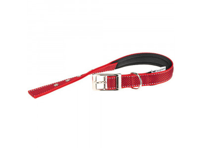 Ошейник Для Собак Мелких и Средних Пород Ferplast (Ферпласт) Daytona Deluxe С25/45 Мягкая Подкладкой  Красно-Черный 77202222 