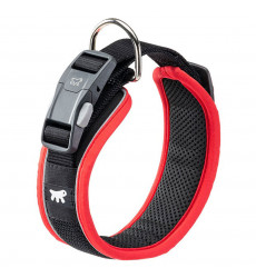 Ошейник Для Собак Средних и Крупных Пород Ferplast (Ферпласт) Genius C25/65 Поклад Мангнитная Застежка  Черно-Красный 78005516