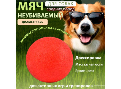 Игрушка Для Собак Мяч Литой 125г 10922-0219 6см 