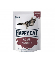 Влажный Корм Happy Cat (Хэппи Кэт) Для Кошек Кролик в Соусе 85г 7502319