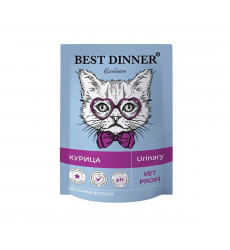 Консервы Best Dinner (Бест Диннер) Для Кошек При МКБ Курица Кусочки в Соусе Exclusive Urinary 85г 7447