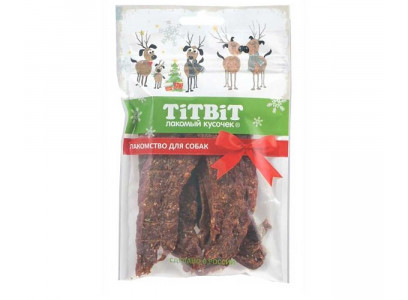Лакомство TiTBiT (Титбит) Для Собак Джерки Мясные Из Баранины Меню От Шефа Новогодняя Коллекция 70г  