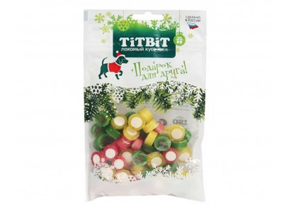 Лакомство TiTBiT (Титбит) Для Собак Дольки Мармеладные Ассорти Новогодняя Коллекция 100г 026083 