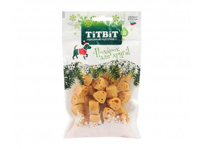 Лакомство TiTBiT (Титбит) Для Собак Сырные Кубики Новогодняя Коллекция 100г 026076 