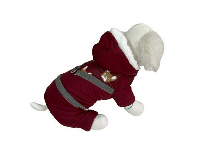 Комбинезон Pet Fashion (Пет Фешн) Шлейка Pet Dog S Мех Бордо