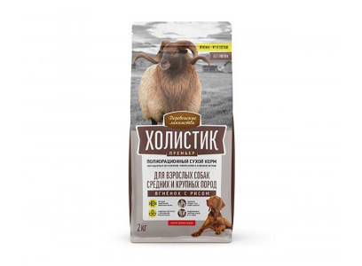 Сухой Корм Деревенские Лакомства Холистик Для Собак Средних и Крупных Пород Ягненок и Рис 2кг 79213881 
