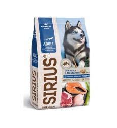 Сухой Корм Sirius (Сириус) Для Активных Собак 3-Мяса и Овощи 15кг 76161 
