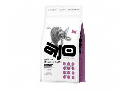 Сухой Корм Ajo (Аджо) Для Кошек и Котят Привередливых к Корму Индейка 1,5кг (1*6) 
