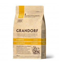 Сухой Корм Grandorf (грэндорф) Cat Probiotic Sterilised 4meat Для Стерилизованных Кошек 4-Мяса 400г 1294