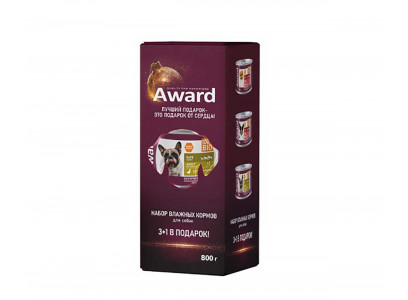 Влажный Корм Award (Эвард) Для Собак 3+1 Набор 