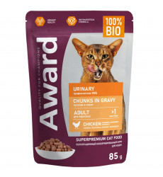 Award Urinary Влаж.для Кошек 85г Курица Кус.Соус