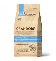 Сухой Корм Grandorf (Грэндорф) Cat Skin&Care White Fish&Turkey Для Кошек Забота о Коже и Шерсти Белая Рыба и Индейка 2кг 1263