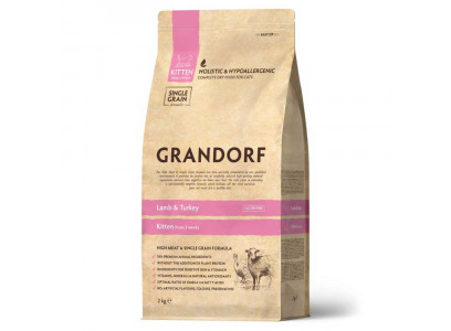 Сухой Корм Grandorf (Грэндорф) Kitten Lamb&Turkey Для Котят Ягненок и Индейка 2кг 1201 
