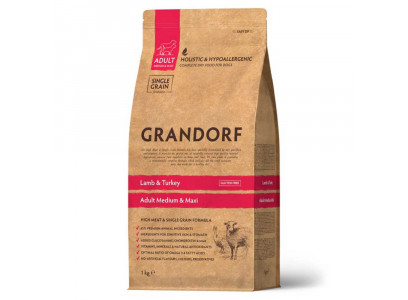Сухой Корм Grandorf (Грэндорф) Dog Medium&Maxi Lamb&Turkey Для Собак Средних и Крупных Пород Ягненок и Индейка 1кг 0952  