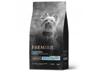 Сухой Корм Premier (Премьер) Dog Mini Salmon&Turkey Для Собак Мелких Пород Лосось и Индейка 1кг 1539 