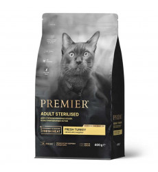 Сухой Корм Premier (Премьер) Cat Sterilised Turkey Для Стерилизованных Кошек Индейка 400г 1607 