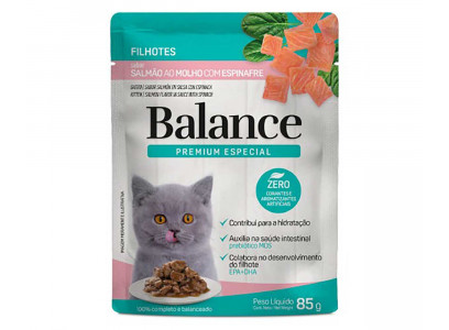 Влажный Корм Balance (Бэланс) Kitten Для Котят Лосось и Шпинат в Соусе 85г (1*18) 94602 