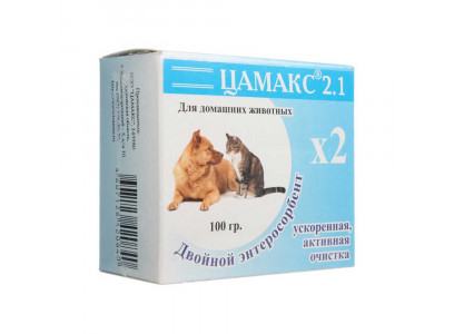 Цамакс 2.1 Витамины Двойной Энтеросорбент с Серой Для Домашних Животных 100г 