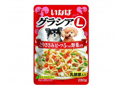 Влажный Корм Inaba (Инаба) Gracia L Для Собак Филе Курицы, Говядина и Овощи в Желе 280г