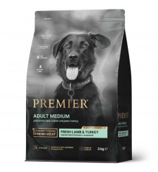 Сухой Корм Premier (Премьер) Dog Adult Medium Lamb&Turkey Для Собак Средних Пород Ягненок и Индейка 3кг 1492 