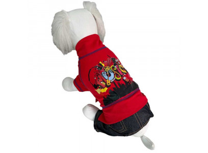 Комбинезон Pet Fashion (Пет Фешн) Для Собак Music 12 Джинс Красный
