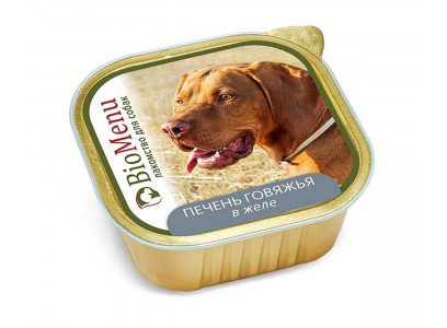 Консервы BIOMENU (Биоменю) Для Собак Печень Говяжья Лакомство в Желе 300г (1*10) 79133