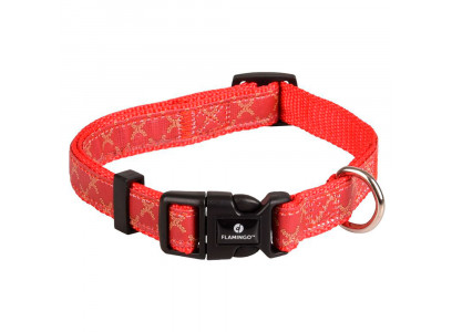 Ошейник Для Собак Мелких Пород Flamingo (Фламинго) Odin XS 20-35см/10мм Красный Fl520152 