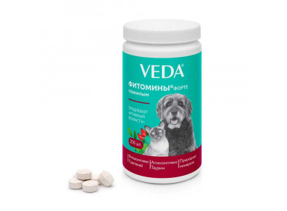 Фитомины Форте Для Пожилых Кошек и Собак 