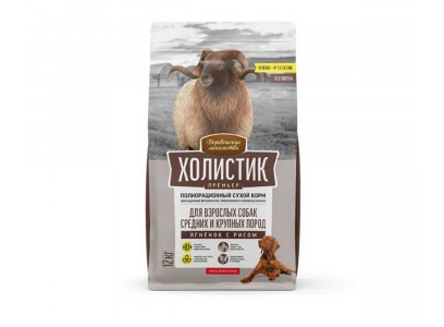 Сухой Корм Деревенские Лакомства Холистик Для Собак Средних и Крупных Пород  Ягненок и Рис 12кг 79213904 