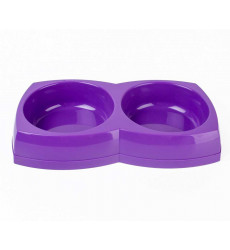 Миска Зооник Пластик Прямоугольная Двойная 0,35л 15027