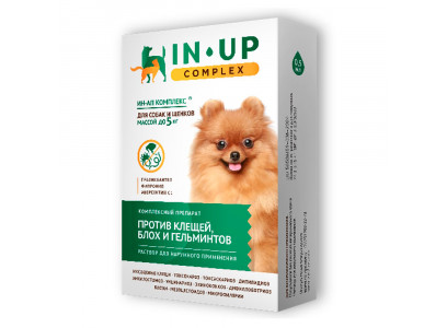 In-up (Ин-Ап) Complex Капли Для Собак и Щенков Весом До 5кг Против Всех Внешних и Внутренних Паразитов Комплекс 0,5мл Монодоза 