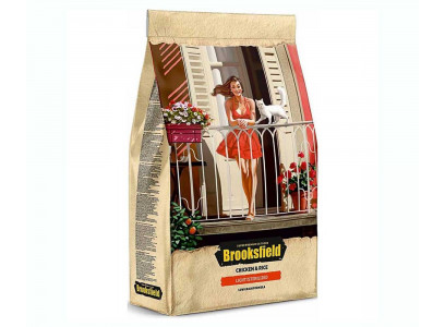 Сухой Корм Brooksfield (Бруксфилд) Low Grain Adult Cat Light/Sterillized Chicken Для Стерилизованных Кошек и Кошек, Страдающих Избыточным Весом Курица и Рис 400г 5660150 
