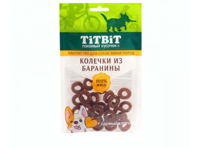 Лакомство TiTBiT (Титбит) Для Собак Колечки Из Баранины 100г 024621 