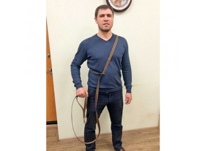 Поводок Brava (Брава) Брезент 3м Ширина 25мм Настраиваемый с Водилкой Арт296 