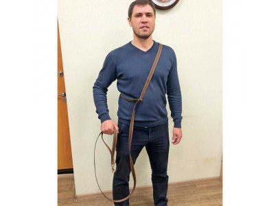 Поводок Brava (Брава) Брезент 4м Ширина 25мм Настраиваемый С Водилкой Арт297 