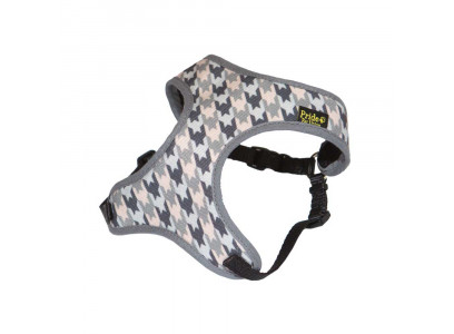 Шлейка Pride (Прайд) Клетка Гусиная Лапка 20000096 Серый Вес 3,2-4,5кг