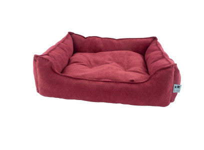 Лежанка Pride (Прайд) Лучшие Друзья Велюр 59*49*17см 10015281 Бордовый