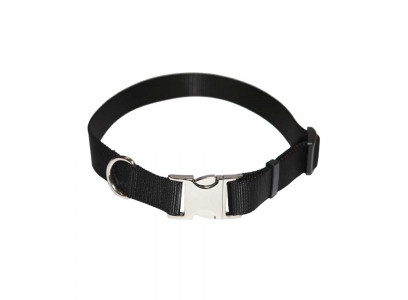 Ошейник Pride (Прайд) Титан Металлическая Застежка Нейлон 20000130 Черный 2,5см*46-66см 
