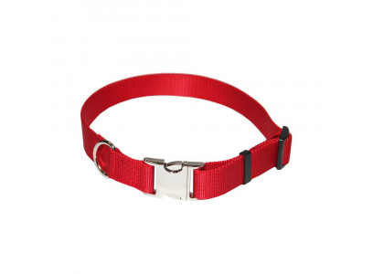 Ошейник Pride (Прайд) Титан Металлическая Застежка Нейлон 20000131 Красный 2см*35-50см 
