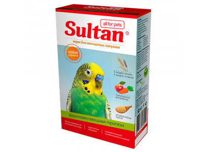 Корм Для Волнистых Попугаев Sultan (Султан) Премиум Основной Рацион Фрукты-Овощи 500г (1*18)