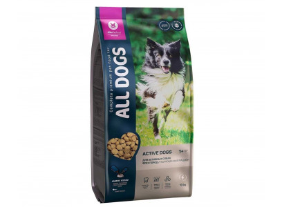 Сухой Корм All Dogs (Олл Догс) Для Собак Активных Пород 13кг 
