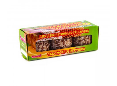 Мышильд Лакомство Шарики Медово-Зерновые  Для Грызунов с Кунжутом 3шт 60г Коробка