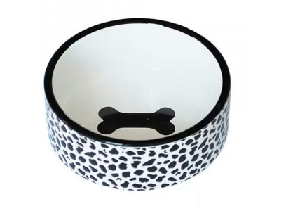 Миска №1 Керамическая Рисунок Жираф 12,5*5с Белая 440мл Мкр1256