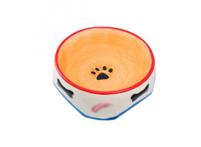 Миска №1 Мкр098 Керамическая Фигурная Роспись Лапки Косточка 310мл 15*6,25см